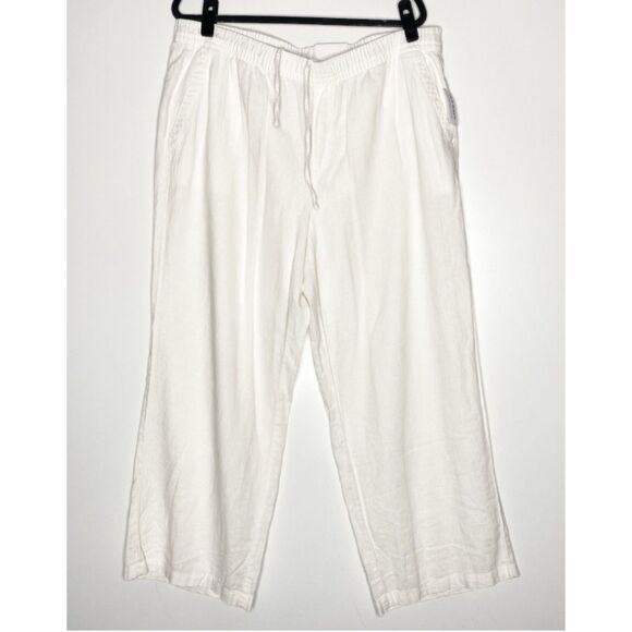 New Old Navy High-Waisted Wide-Leg Linen-Blend Pants Women's Size XL - Picture 1 of 8